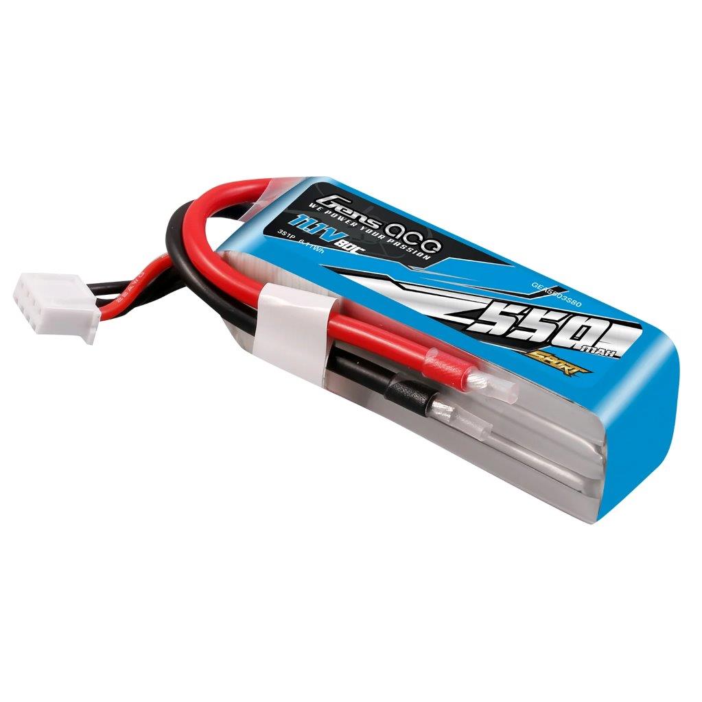 GensAce 550mAh 11.1V 80C 3S1P Lipo Battery Pack (F5J) - 4