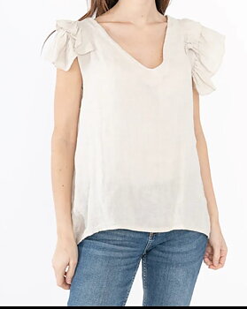Volangtopp Linne Beige