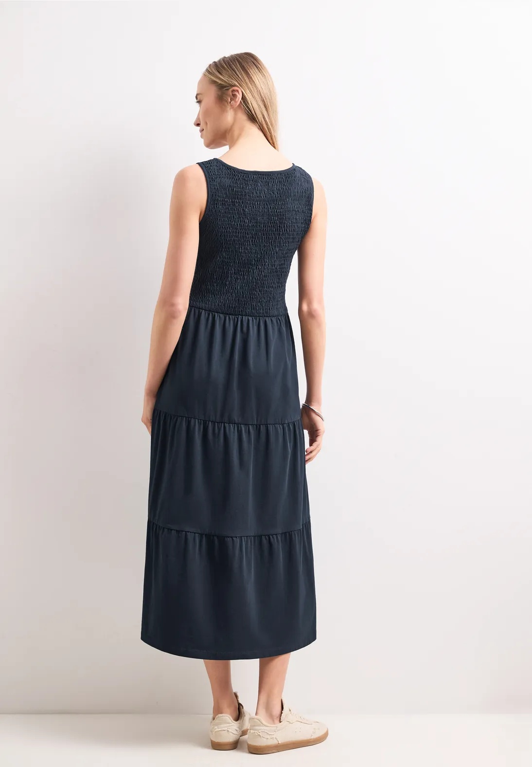 EOS Volant Jersey Dress - Deep Blue - Street One - 3