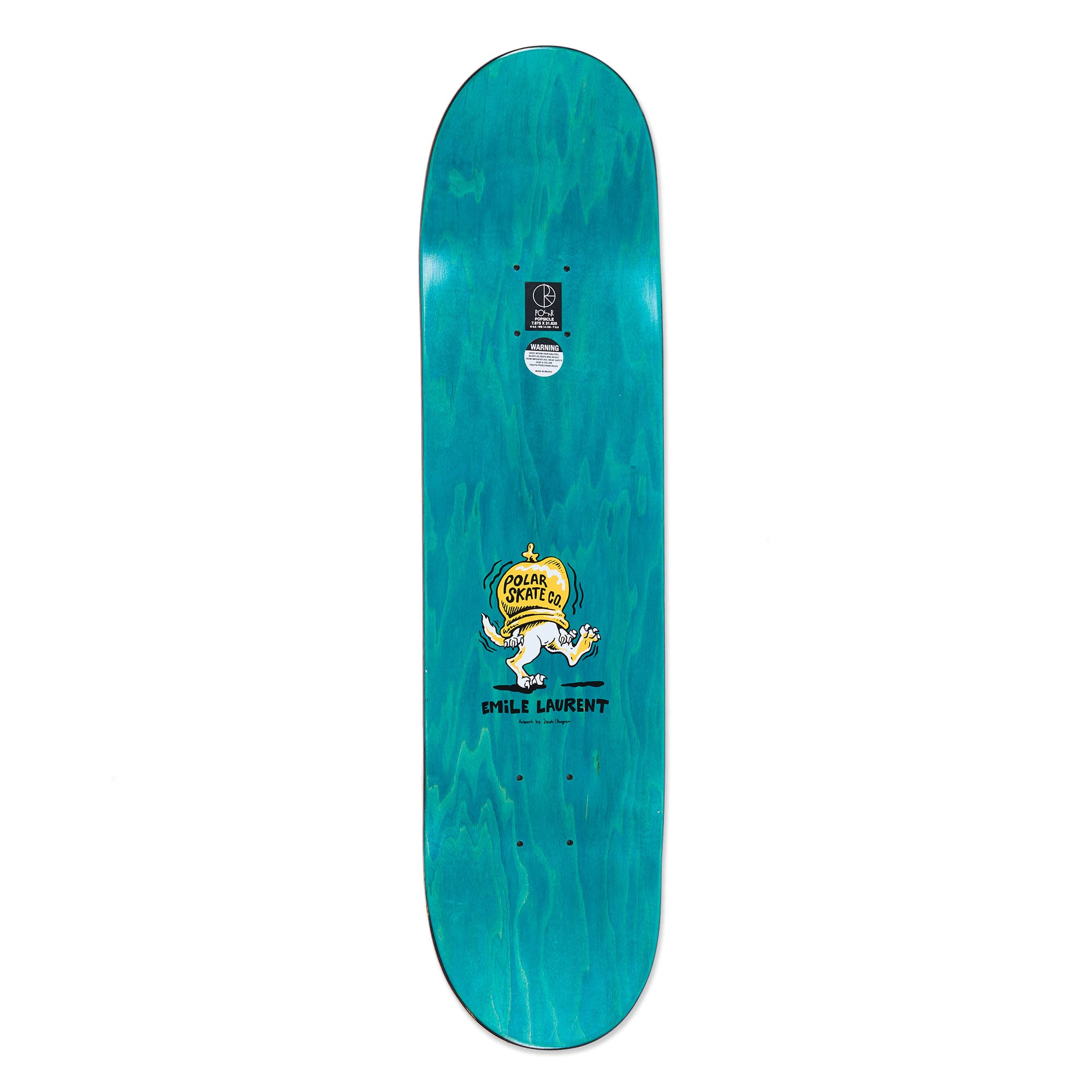 Polar Skate Co. Emile Laurent Accordion Dog 7.875" Skateboardbräda - 3