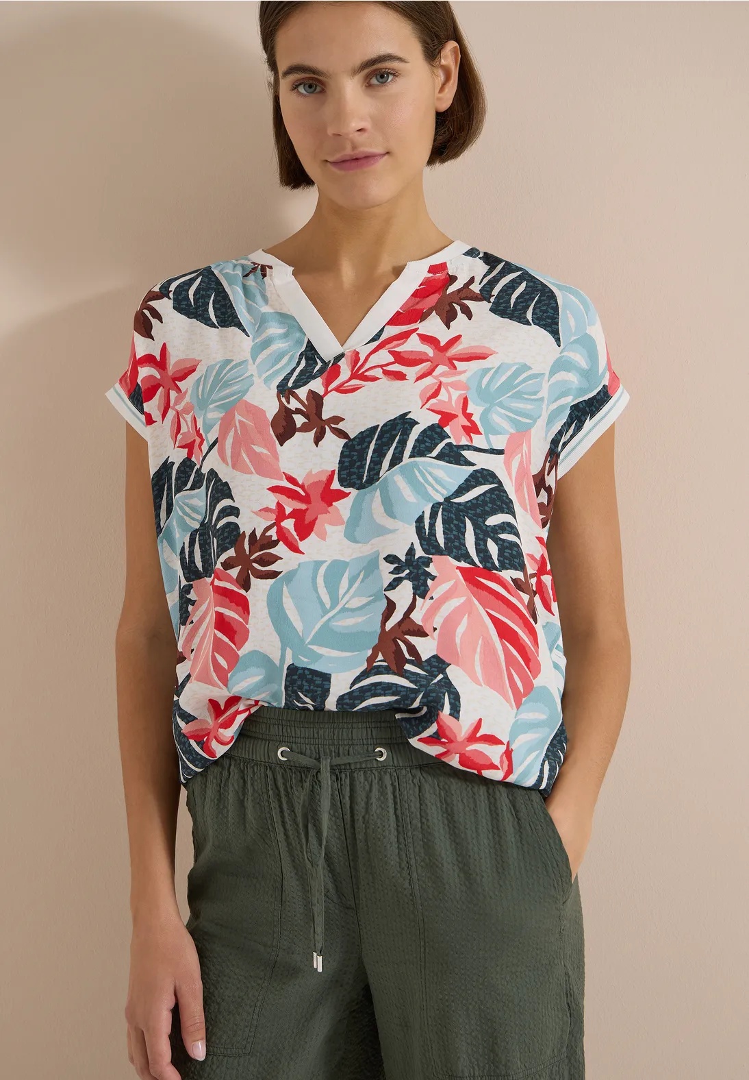 TOS AOP Mix Blouse - Cecil