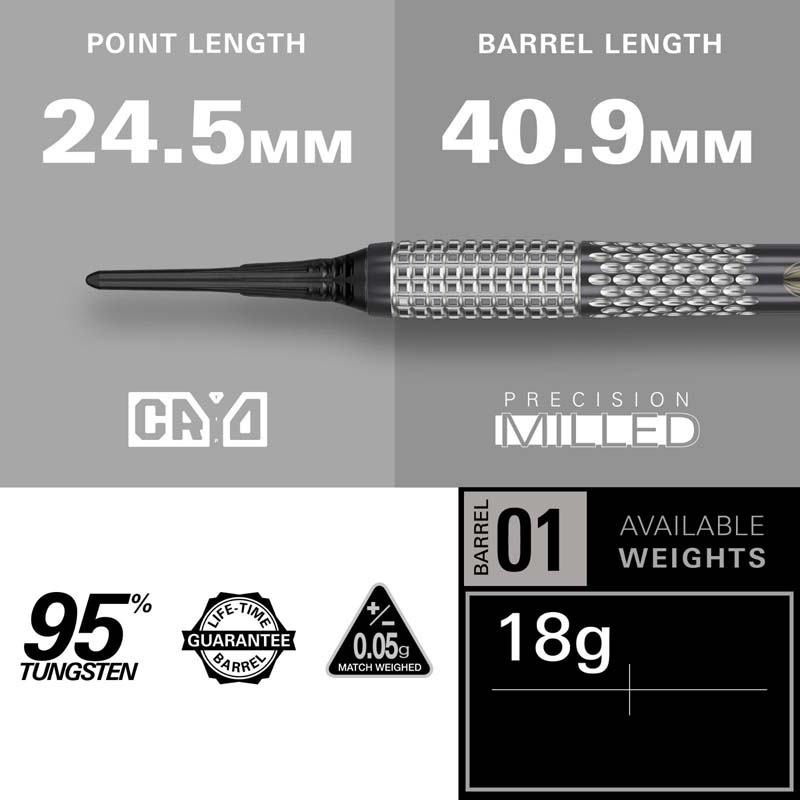 Target Stephen Bunting G5 Void SOFTTIP 95% 18g - Dartstore Sweden