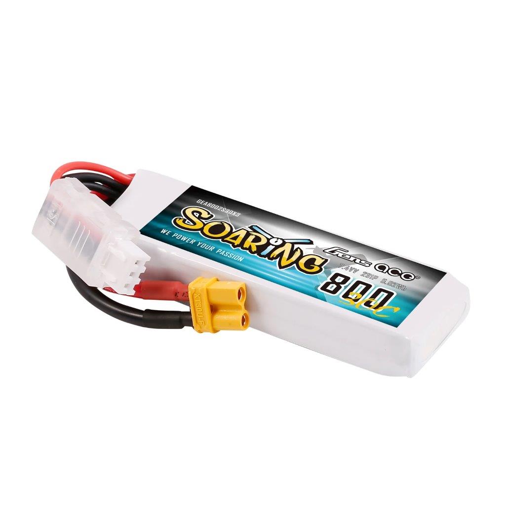 GensAce 800mAh 2S 7.4V 30C Soaring Lipo Battery with XT30 Plug - 3