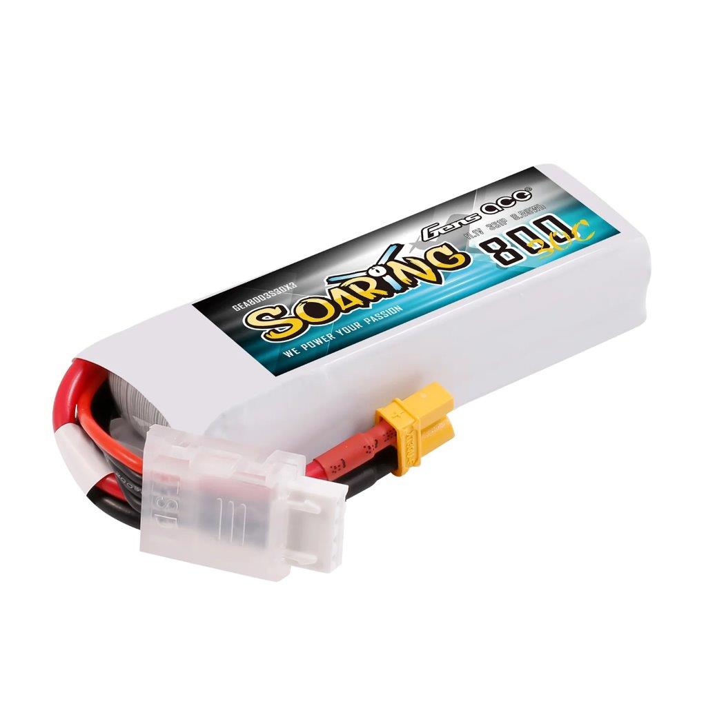 GensAce 800mAh 3S 11.1V 30C Soaring Lipo Battery with XT30 Plug - 2