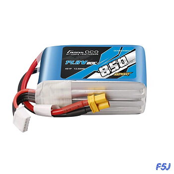 GensAce 850mAh 4S 14.8V 80C Lipo Battery Pack with XT30 Plug (F5J)