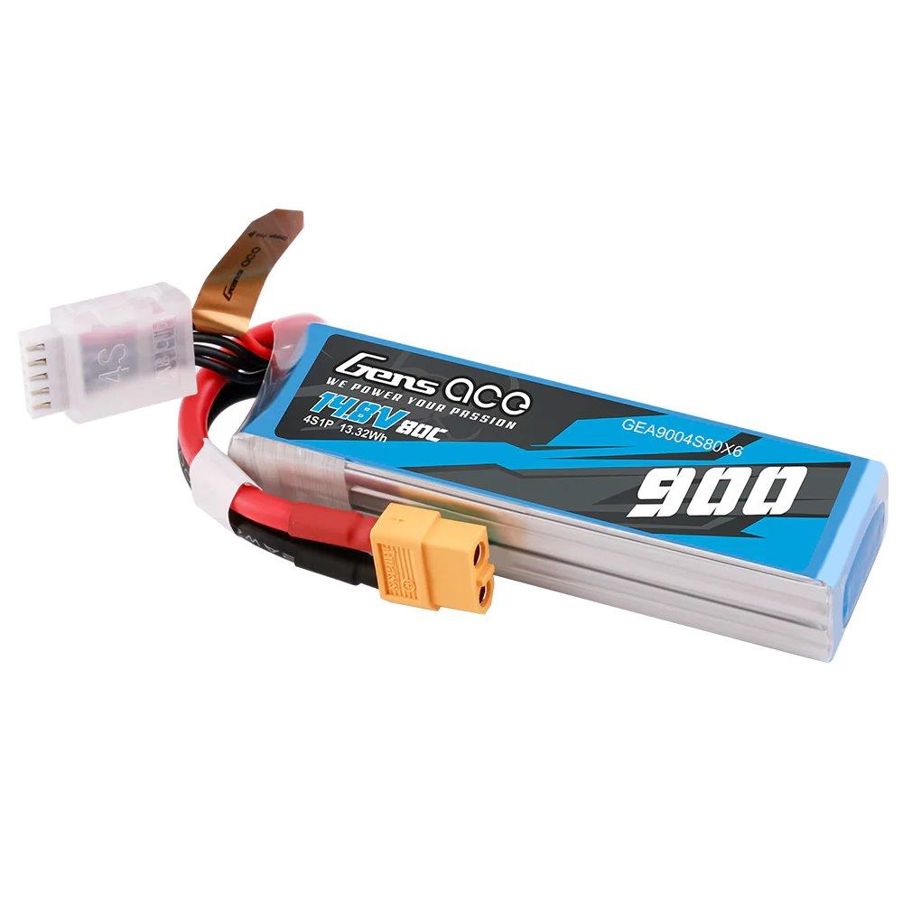 GensAce 900mAh 14.8V 80C 4S1P Lipo Battery Pack with XT60 plug - 5