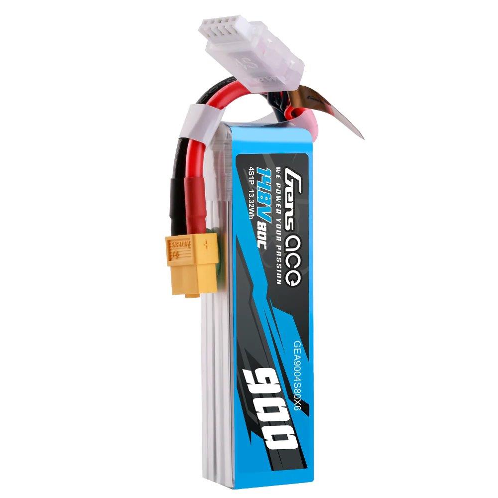 GensAce 900mAh 14.8V 80C 4S1P Lipo Battery Pack with XT60 plug - 3