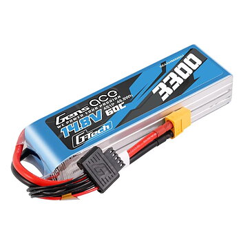 GensAce G-Tech 3300mAh 14.8V 60C 4S1P Lipo Battery Pack with XT60 plug