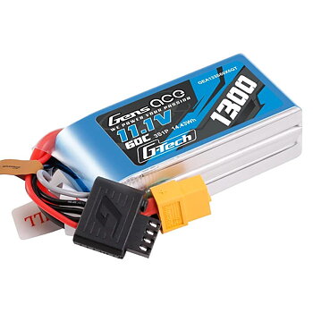 GensAce G-Tech 1300mAh 11.1V 60C 3S1P Lipo Battery Pack with XT60 Plug