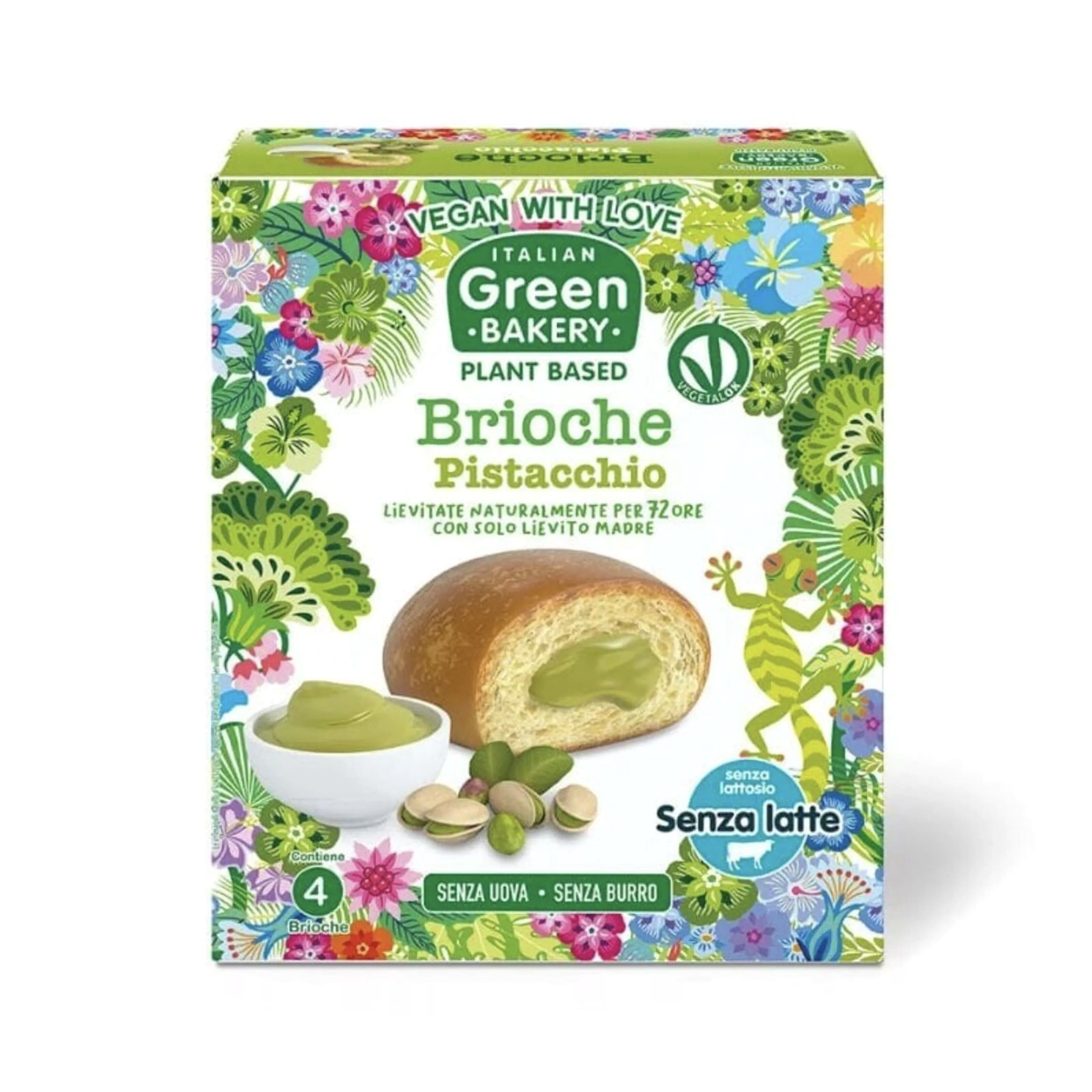 vegansk brioche med pistage italian green bakery