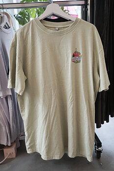Oversized boyfriend tshirt ”fucktose intolerant” ljusgrön