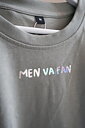 Oversized boyfriend tshirt ”men va fan” khaki