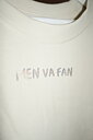Oversized boyfriend tshirt ”men va fan” beige