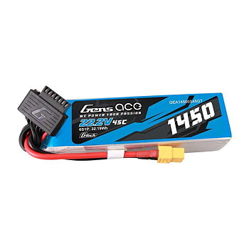 GensAce G-Tech 1450mAh 22.2V 45C 6S1P Lipo Battery Pack with XT60 Plug