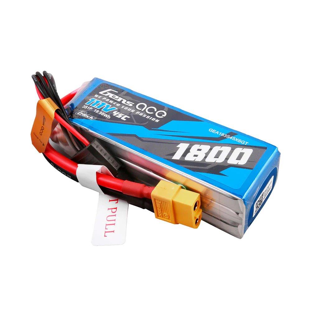 GensAce G-Tech 1800mAh 11.1V 45C 3S1P Lipo Battery Pack with XT60 Plug - 2
