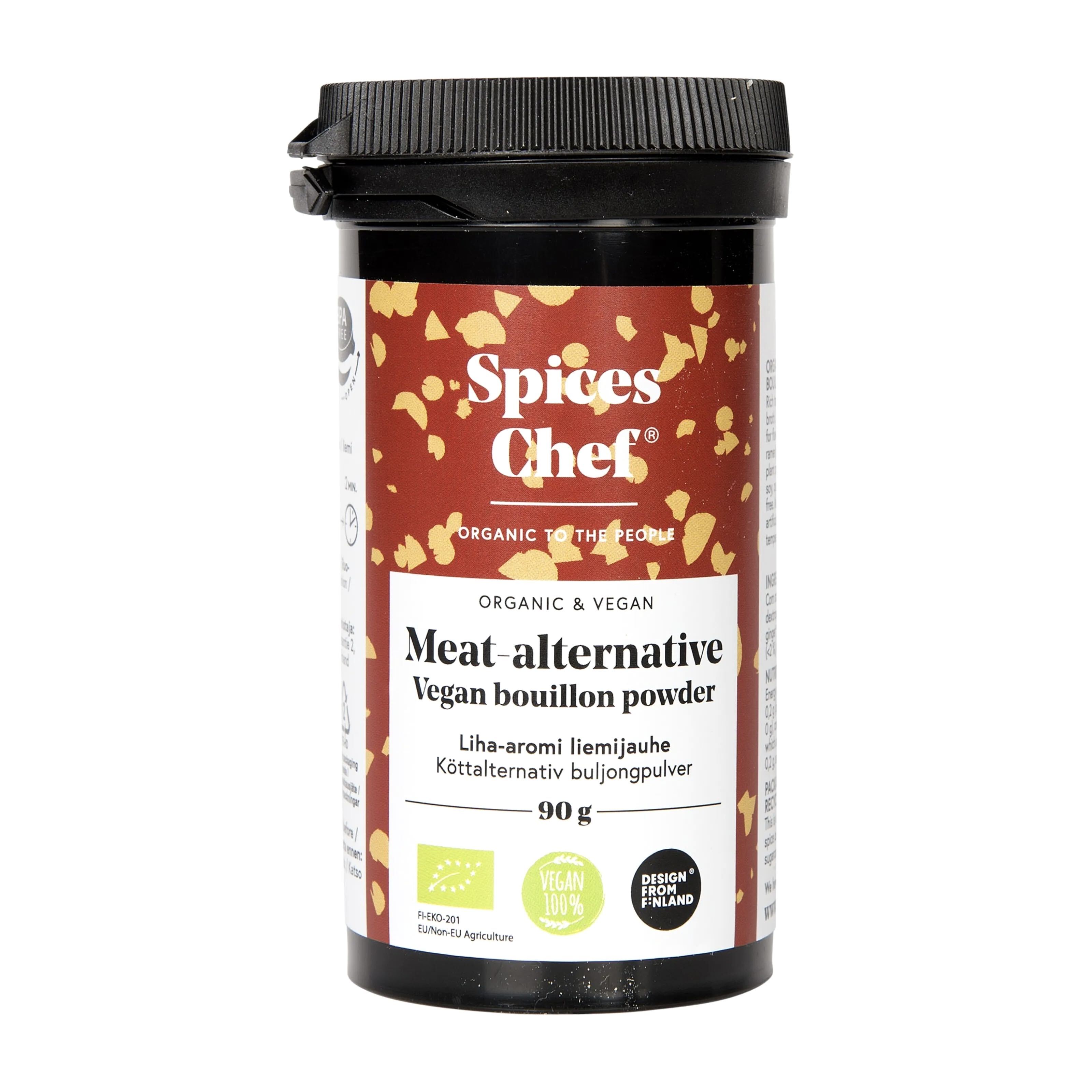 Vegansk ekologisk köttbuljong spices chef