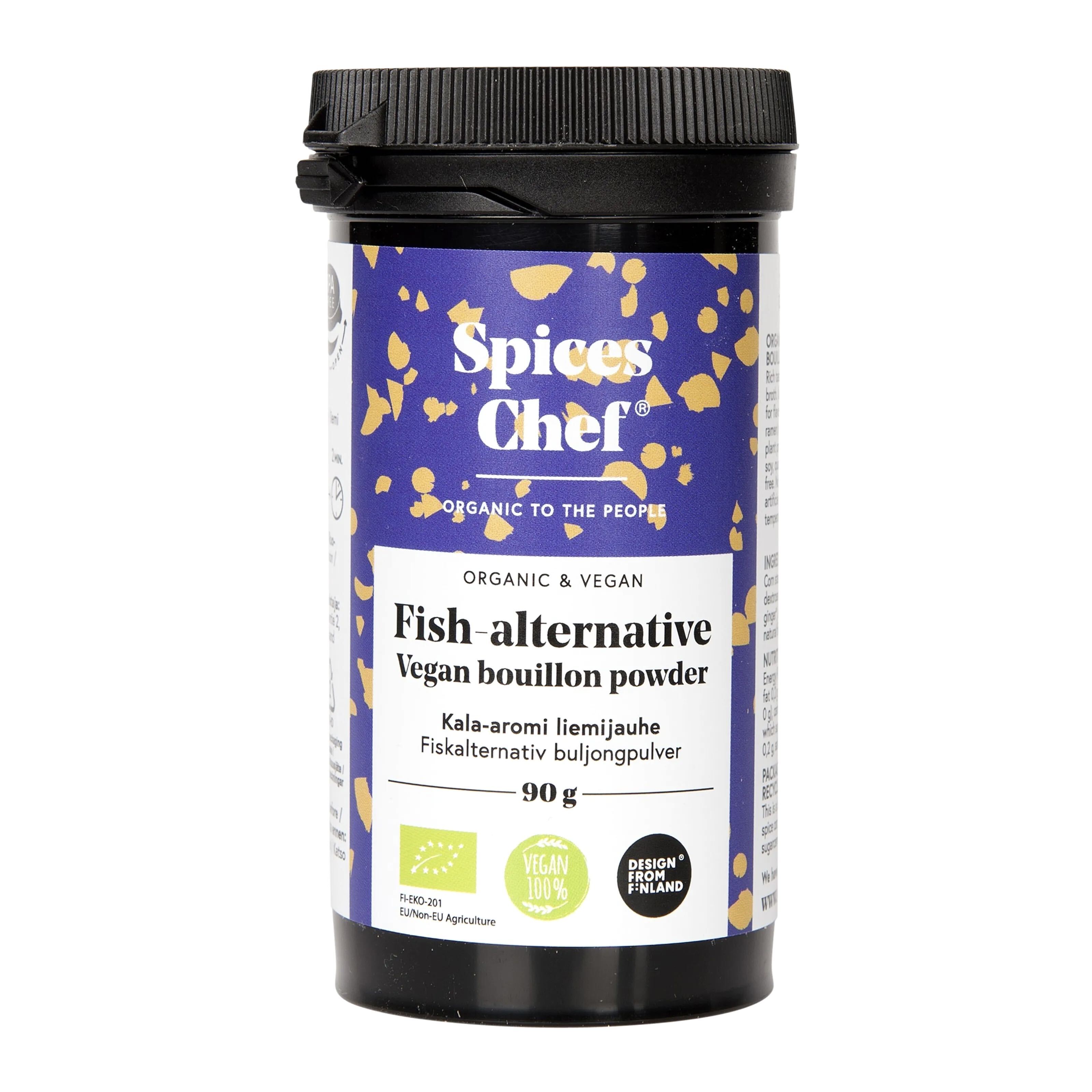 vegansk ekologisk fiskbuljong spices chef