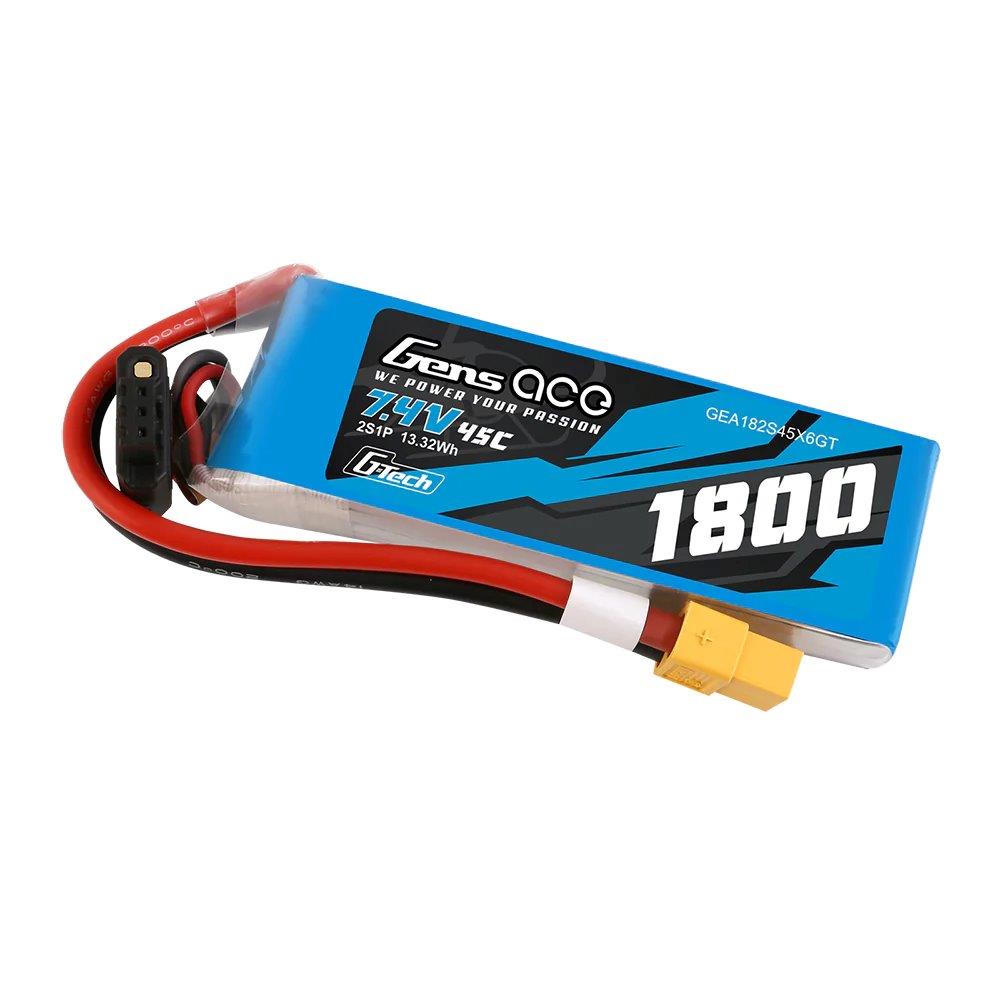 GensAce G-Tech 1800mAh 7.4V 45C 2S1P Lipo Battery Pack with XT60 Plug - 4