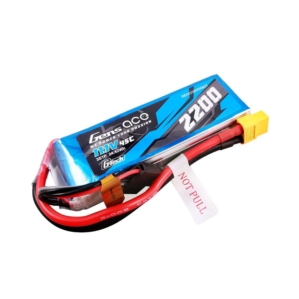GensAce G-Tech 2200mAh 11.1V 45C 3S1P Lipo Battery Pack with XT60 Plug - 4