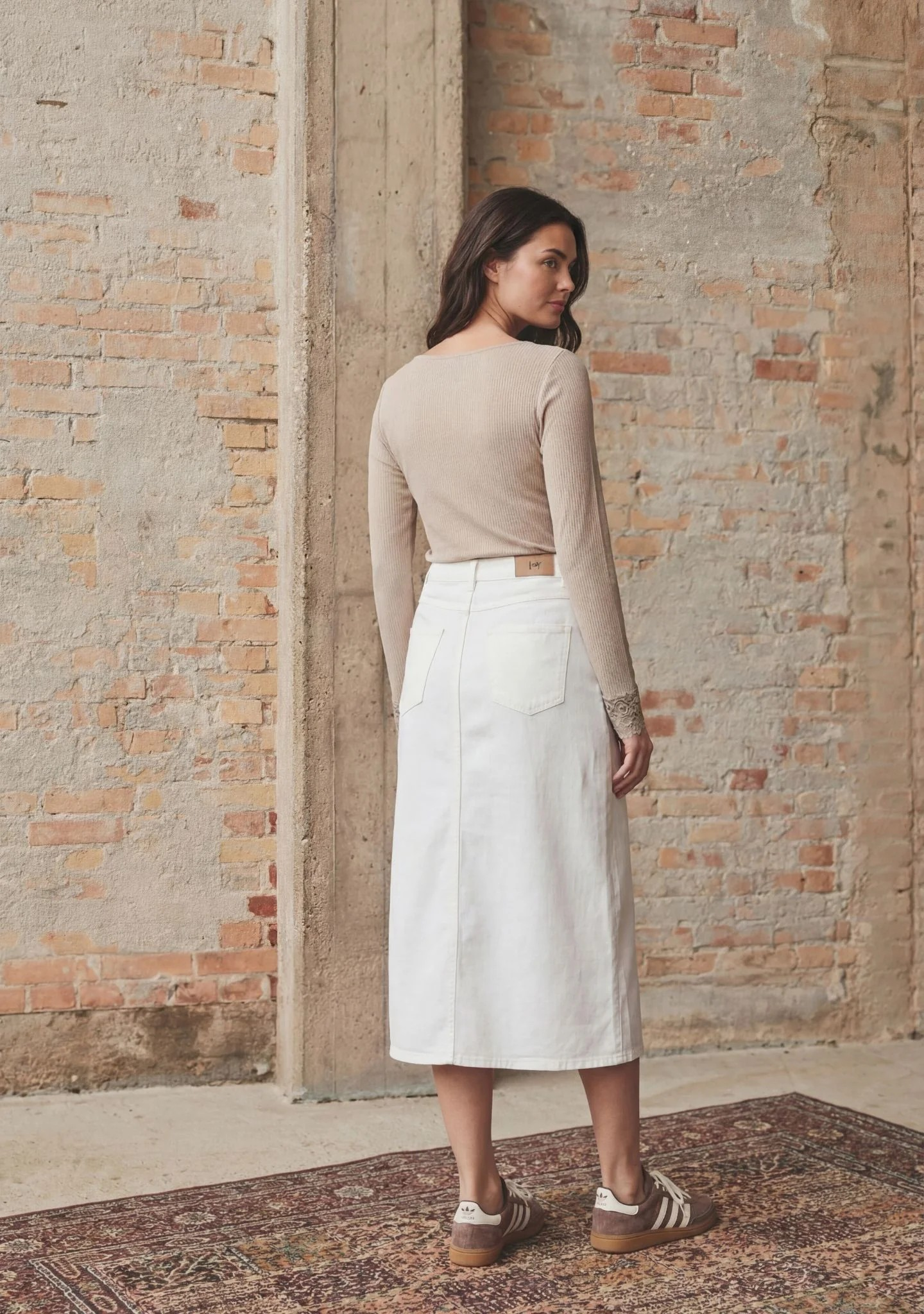 Capri Denim Skirt - Broken White - Isay