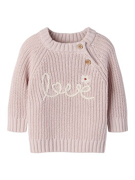NBFEMLEN EMB LS KNIT LIL Hushed Violet