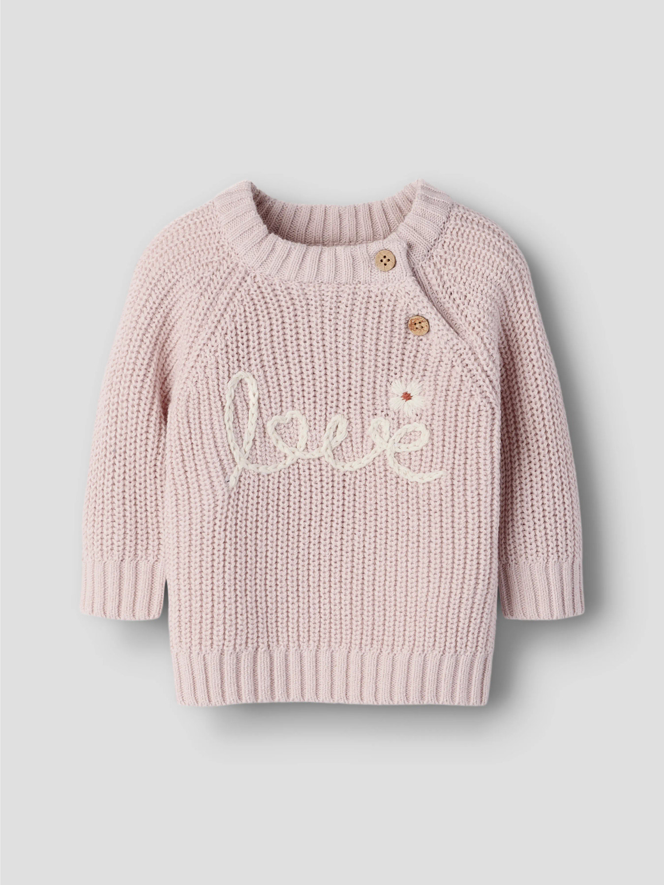 NBFEMLEN EMB LS KNIT LIL Hushed Violet - 2
