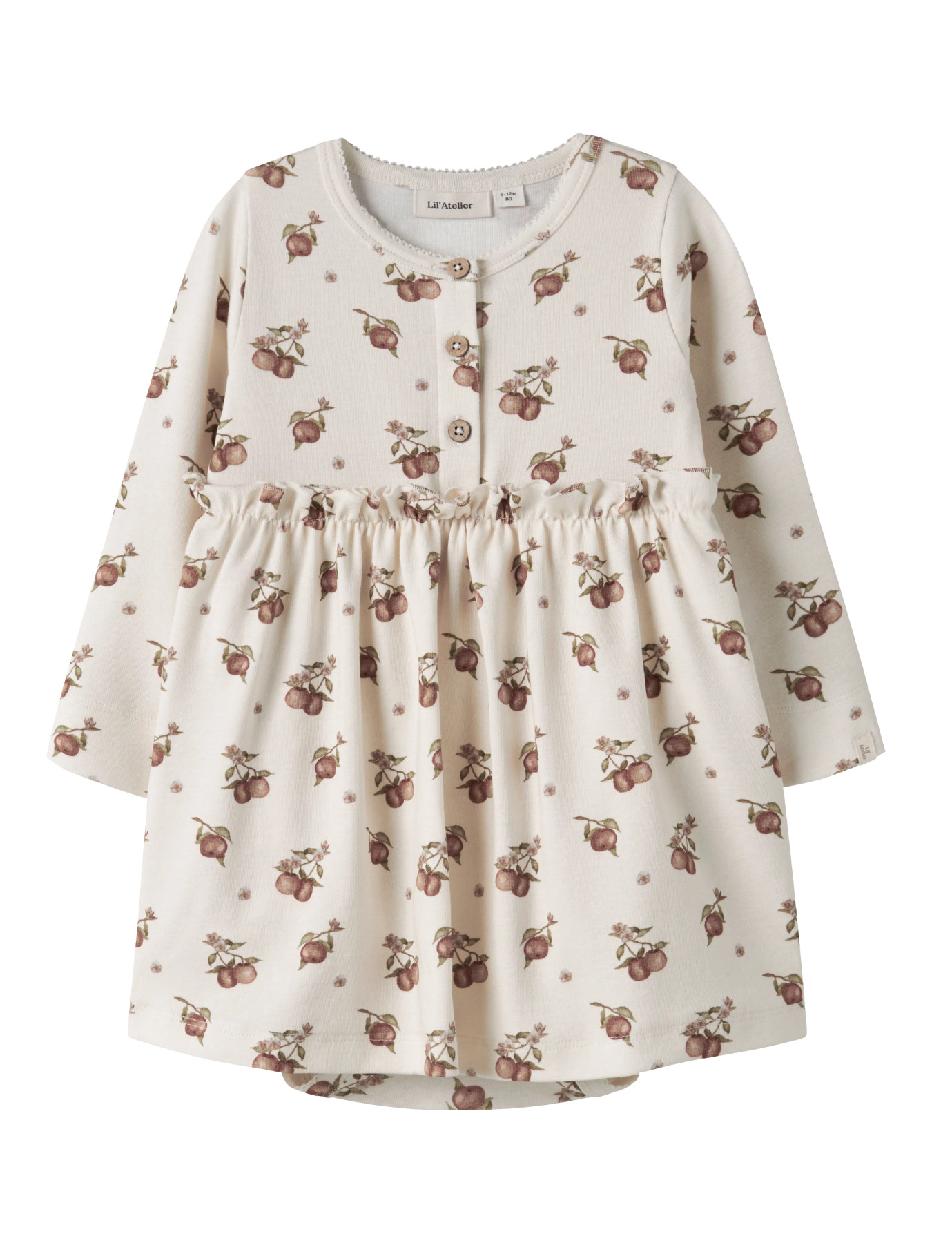 NBFGAYO KIN LS BODY DRESS LIL Turtledove APPLE