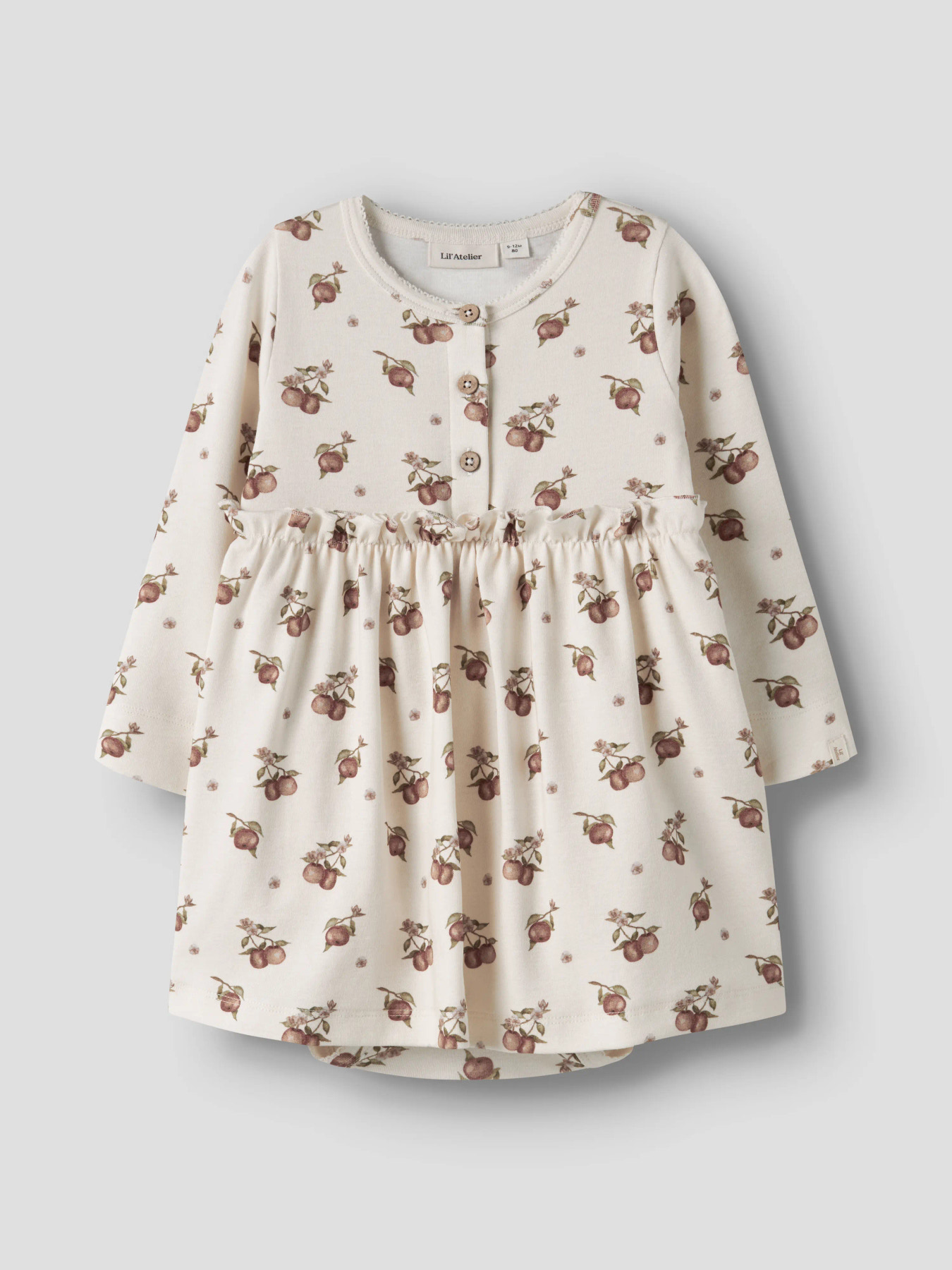 NBFGAYO KIN LS BODY DRESS LIL Turtledove APPLE - 2