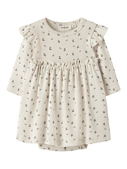 NBFLAGO MIA LS BODY DRESS LIL Turtledove BLUE FLOWER