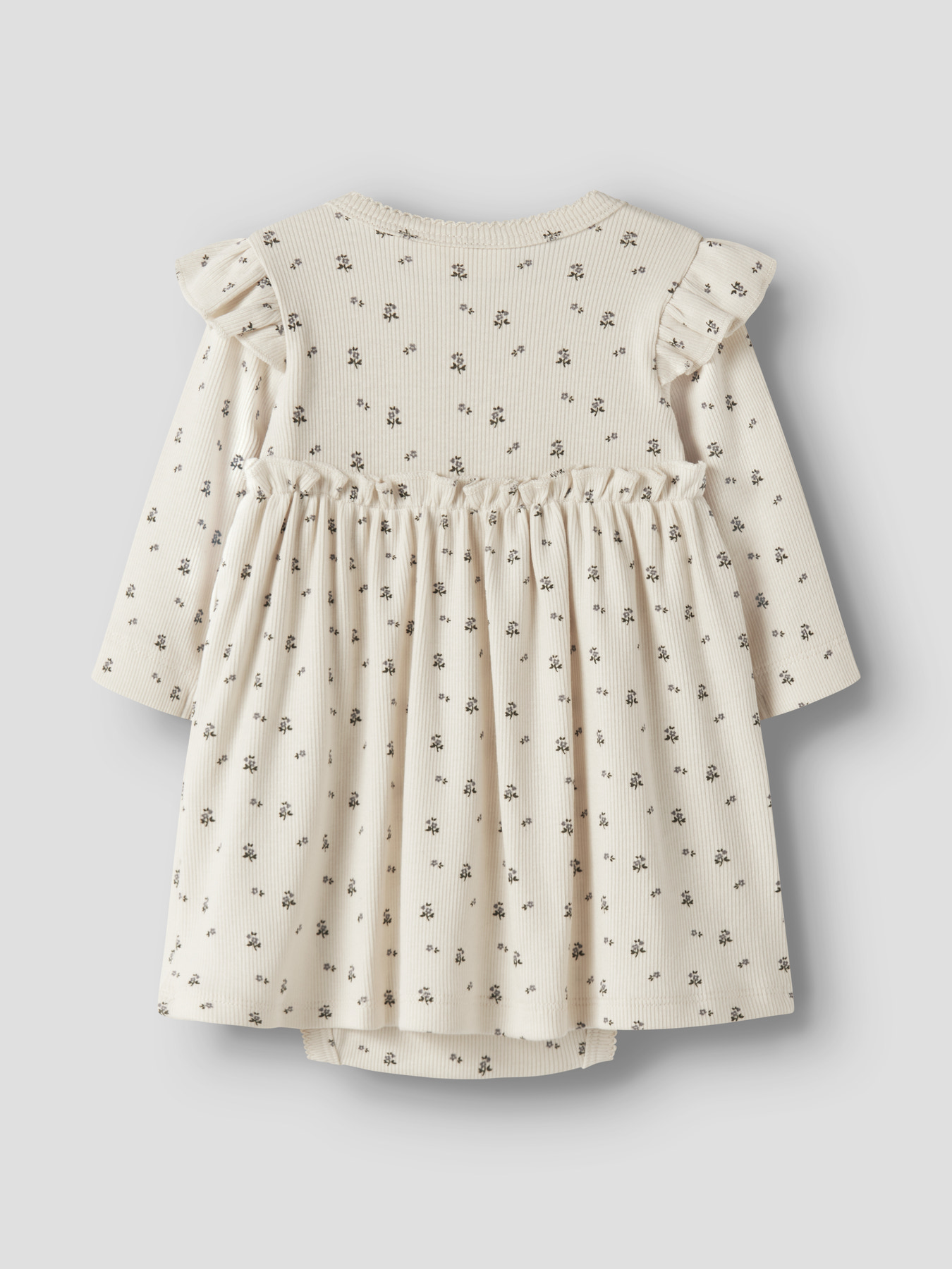 NBFLAGO MIA LS BODY DRESS LIL Turtledove BLUE FLOWER - 3