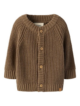 NBNEMLEN LS KNIT CARD LIL NOOS Shitake