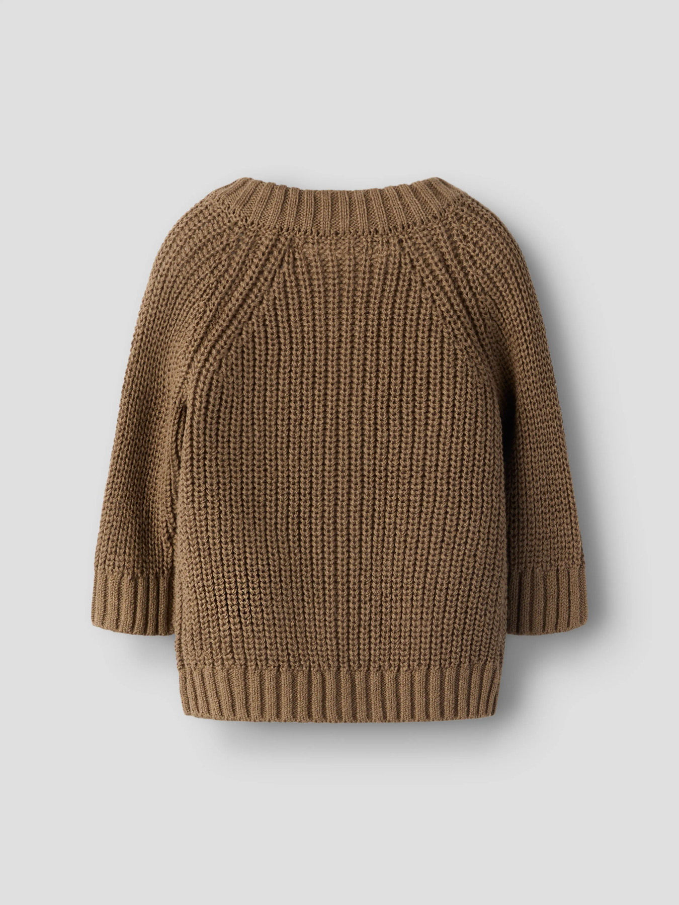 NBNEMLEN LS KNIT CARD LIL NOOS Shitake - 3