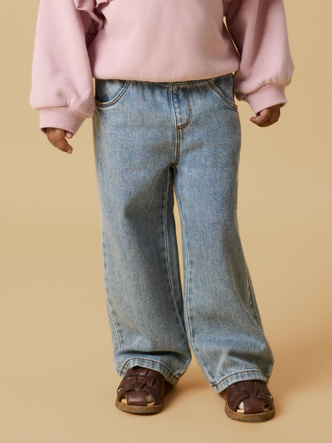 NMNKAROLE SIM WIDE JEANS 2433-CJ LIL Medium Blue Denim - 5