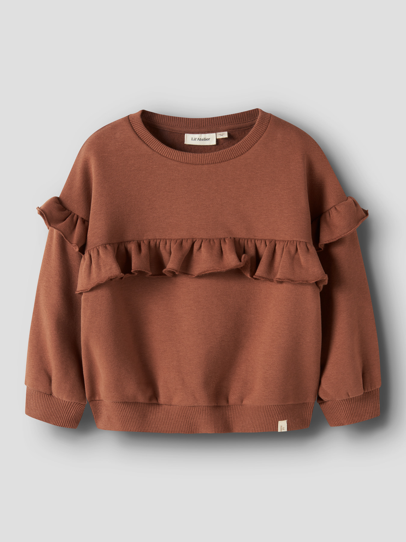 NMFILONDON RIK LS LOOSE SWEAT LIL Maple Syrup