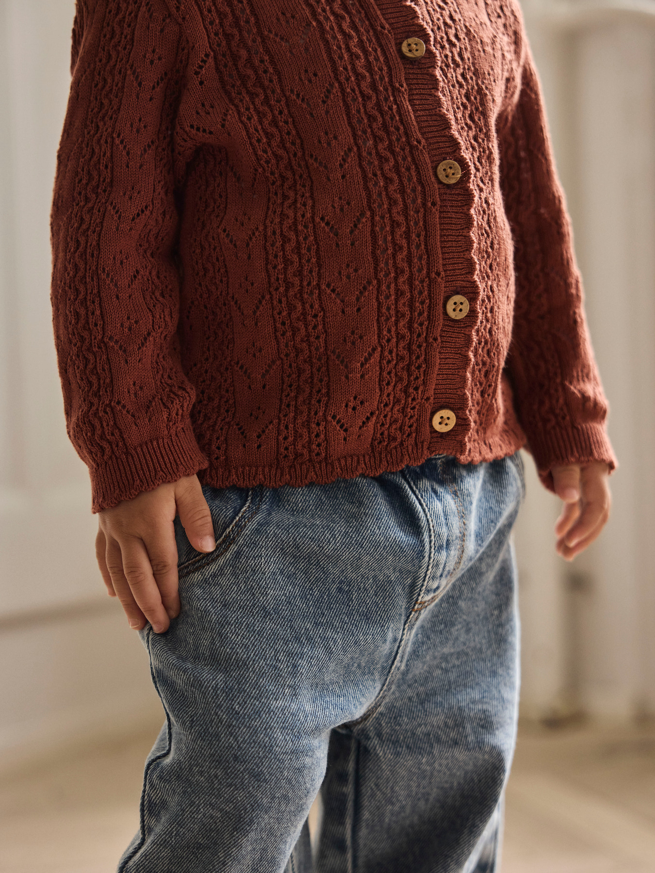 NBFKAJSA KAS LS KNIT CARD LIL Maple Syrup - 5