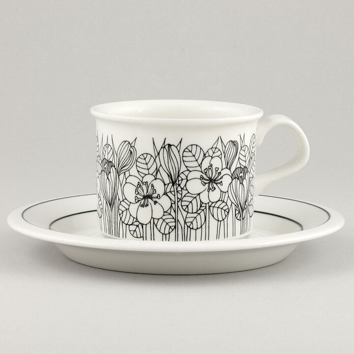 Esteri Tomula (Krokus 1978) Coffee Cup with Graphic Flower Decor 10 cm  [Sample Images]