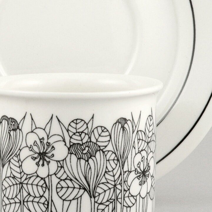 Esteri Tomula (Krokus 1978) Coffee Cup with Graphic Flower Decor 10 cm  [Sample Images]