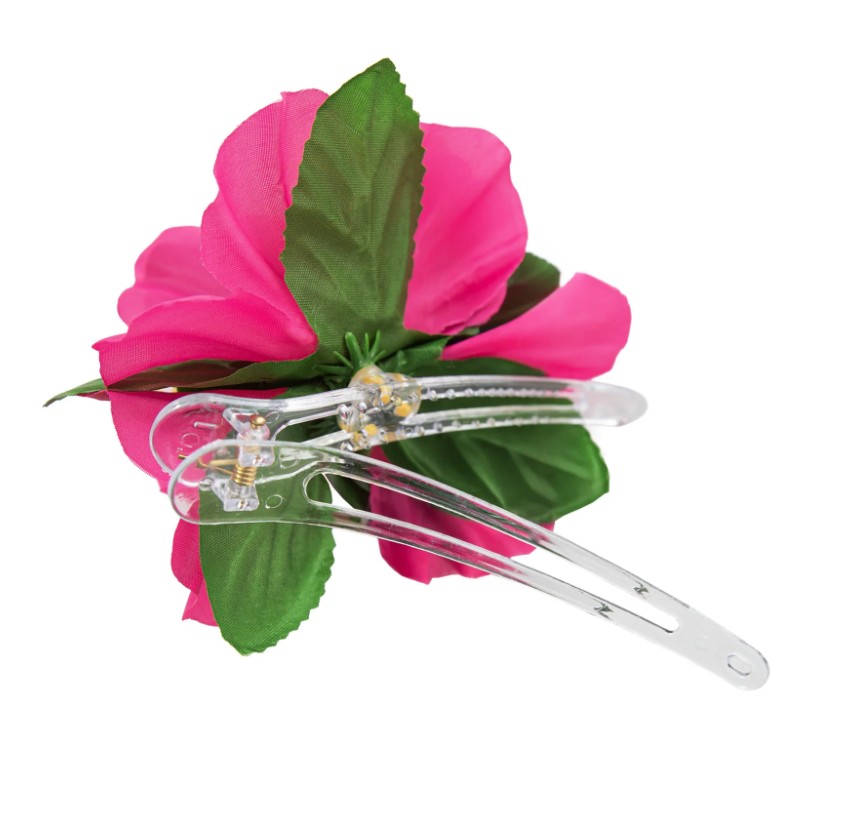 Tropisk blomma - Hårklämma - Rosa - 3