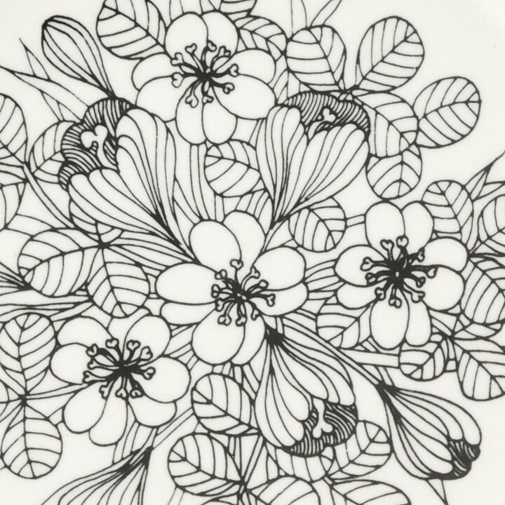 Esteri Tomula (Krokus 1978) Plate with Graphic Flower Decor 17 cm  [Sample Images]