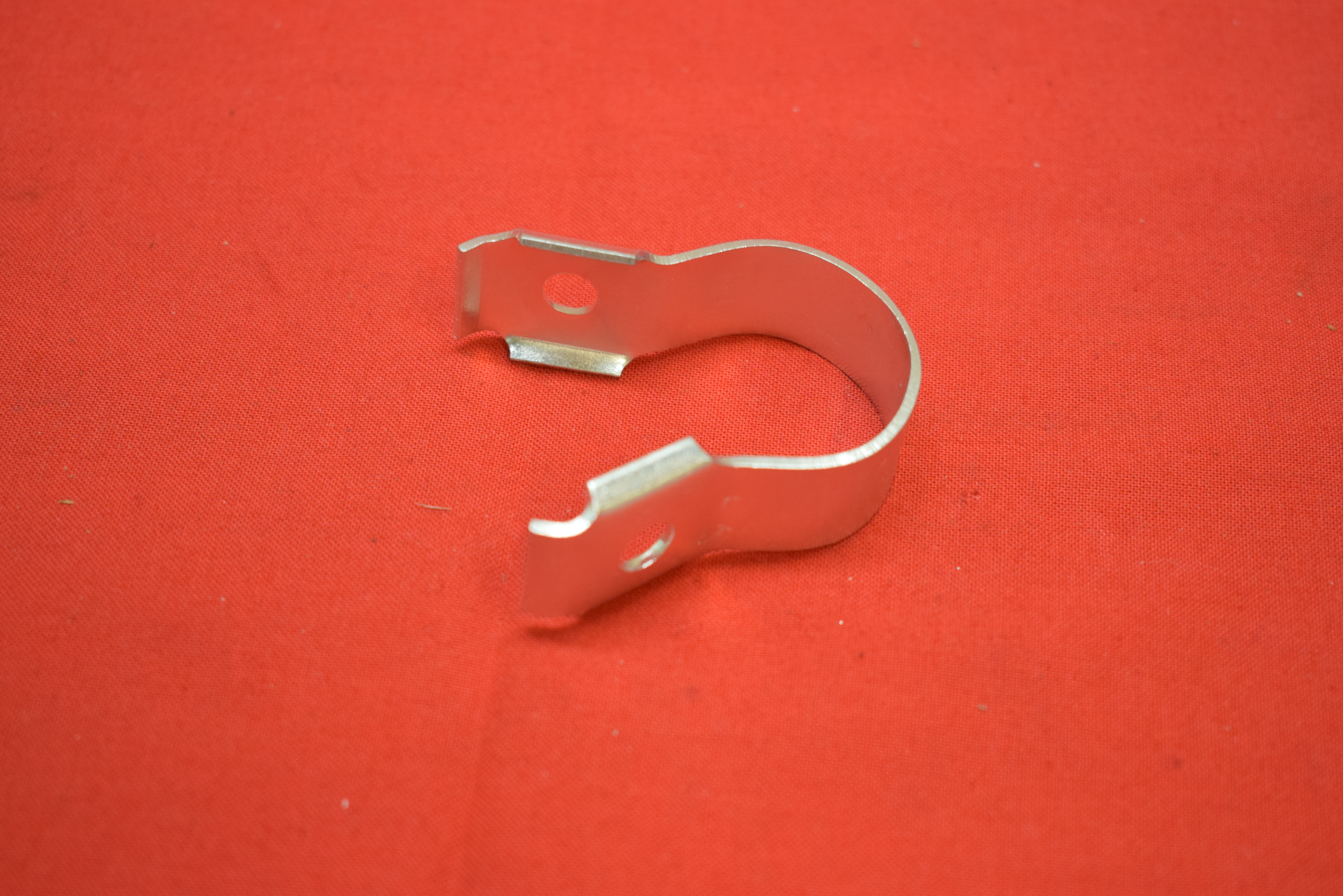 Brake Cable Clamp Indian 1936-45, Nickel. - 3