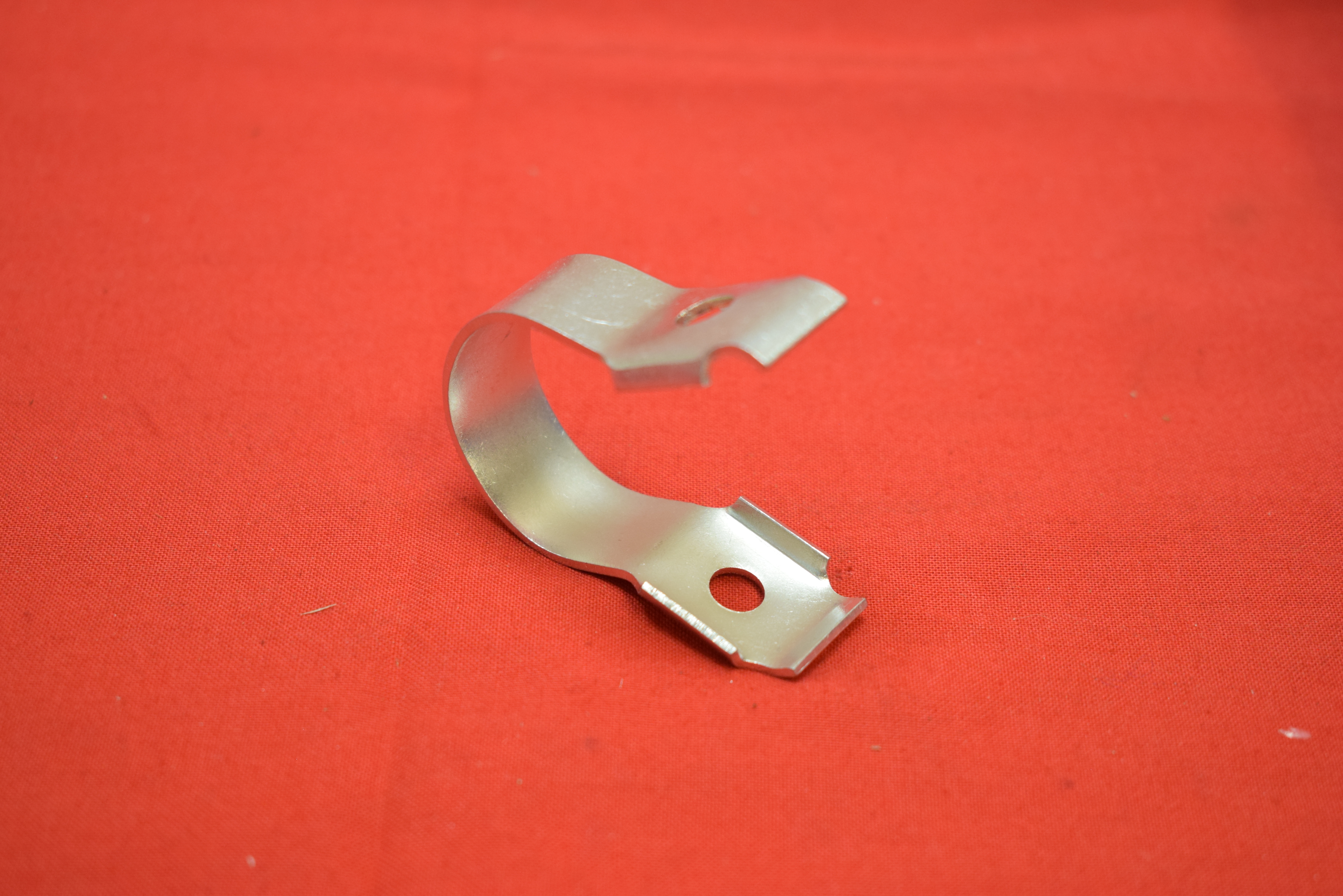 Brake Cable Clamp Indian 1936-45, Nickel. - 2