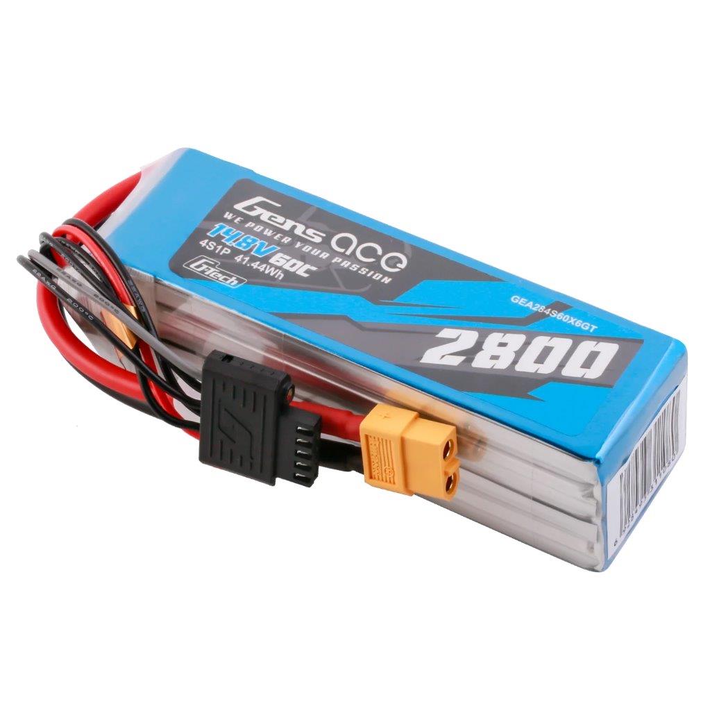 GensAce G-Tech 2800mAh 14.8V 60C 4S1P LiPo Battery Pack with XT60 Plug - 3