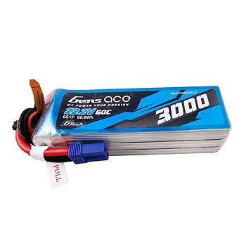 GensAce G-Tech 3000mAh 22.2V 60C 6S1P Lipo Battery Pack with EC5 plug