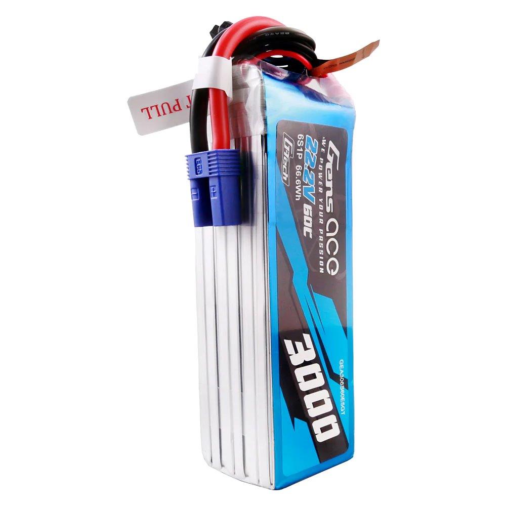 GensAce G-Tech 3000mAh 22.2V 60C 6S1P Lipo Battery Pack with EC5 plug - 3