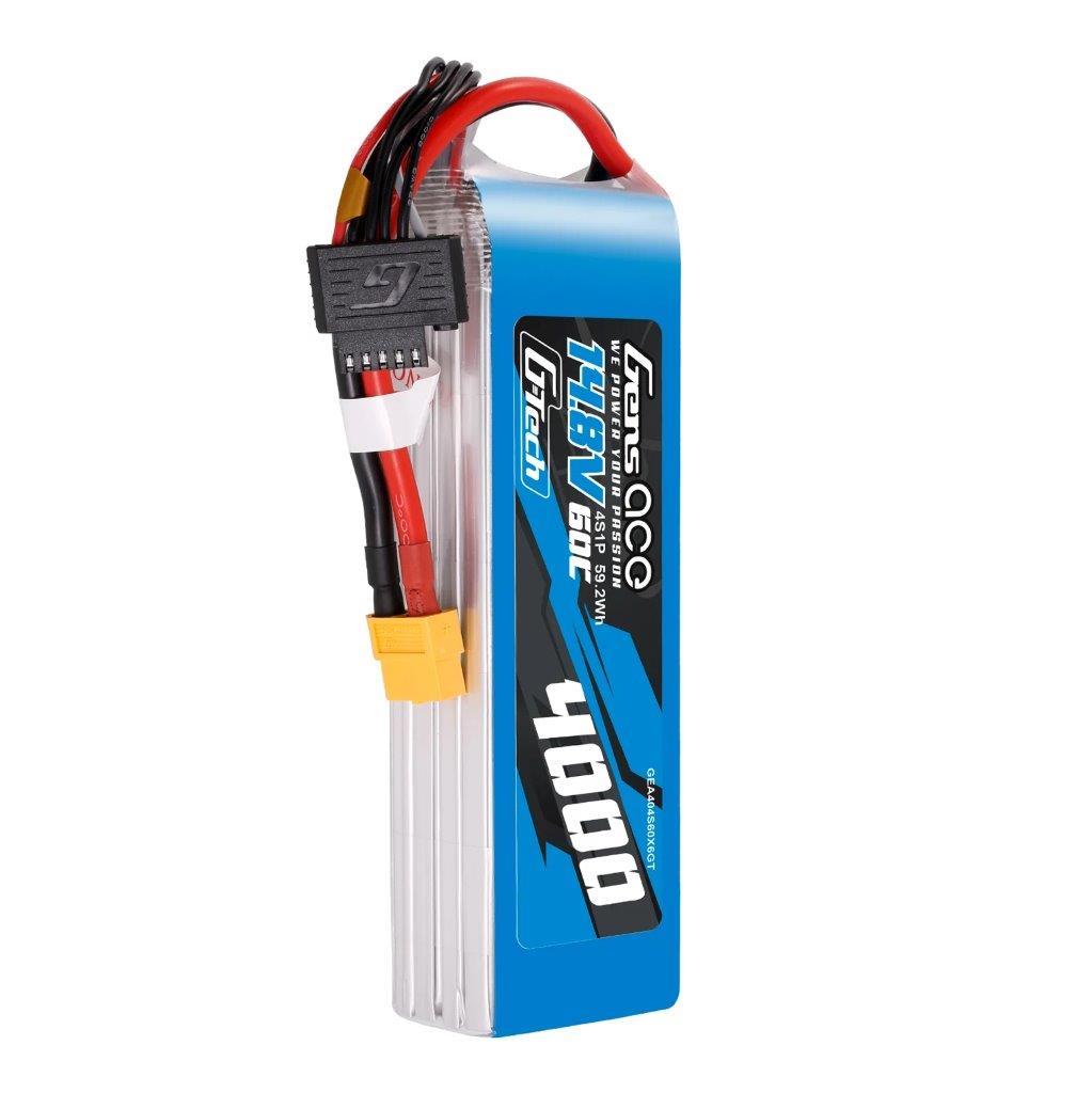 GensAce G-Tech 4000mAh 14.8V 60C 4S1P XT60 LIPO Battery Pack - 4