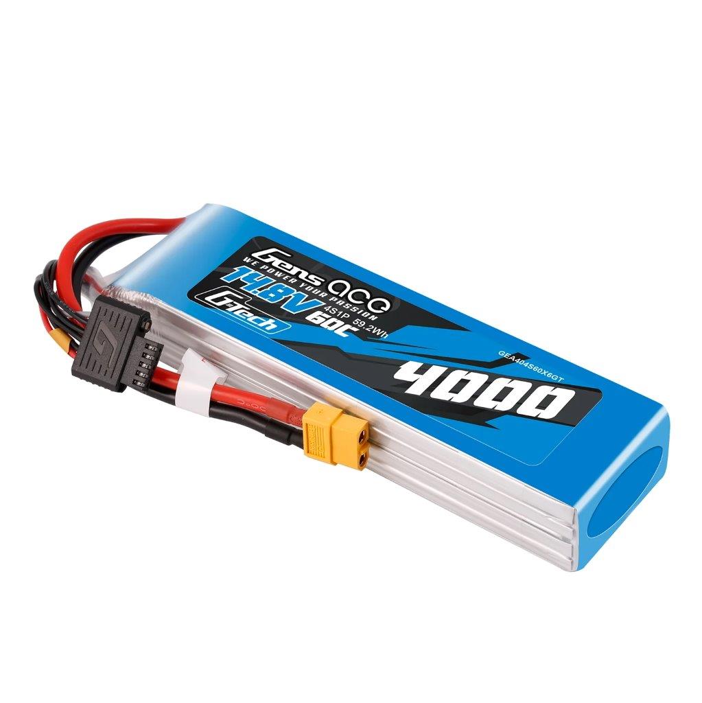 GensAce G-Tech 4000mAh 14.8V 60C 4S1P XT60 LIPO Battery Pack - 3