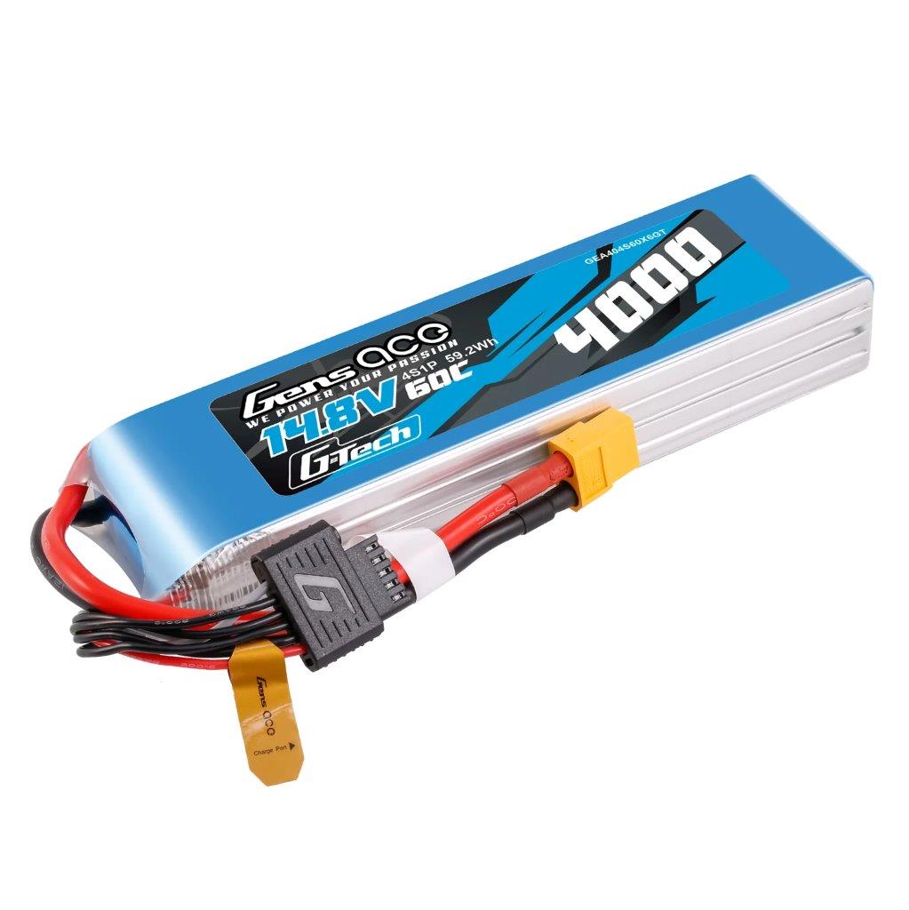 GensAce G-Tech 4000mAh 14.8V 60C 4S1P XT60 LIPO Battery Pack - 2
