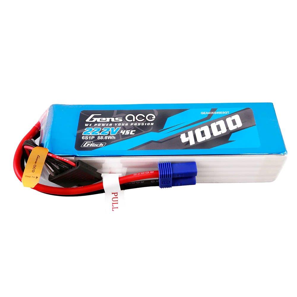 GensAce G-Tech 4000mAh 22.2V 45C 6S1P Lipo Battery Pack with EC5 plug