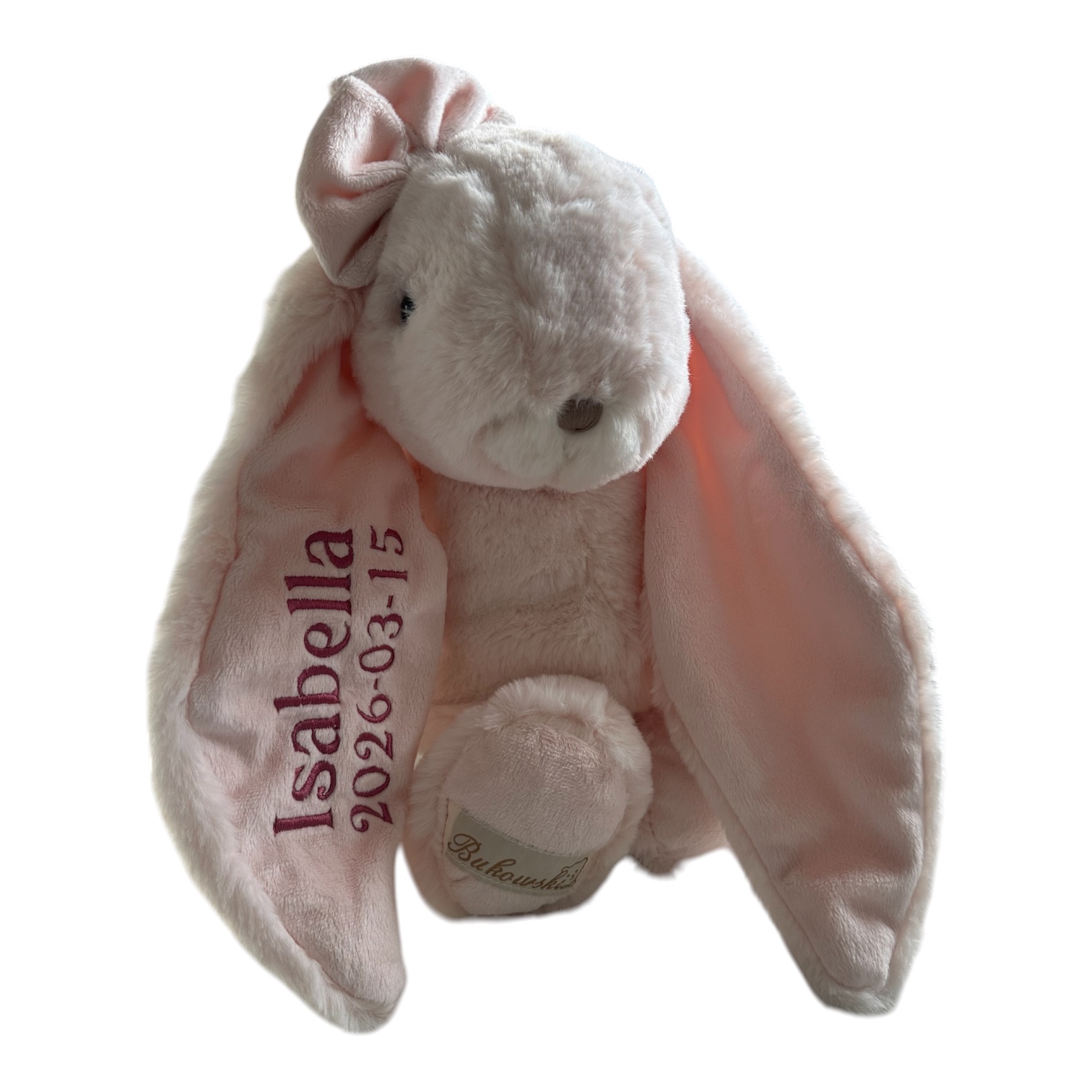 Gosedjur med namn och datum  - Misty Rose