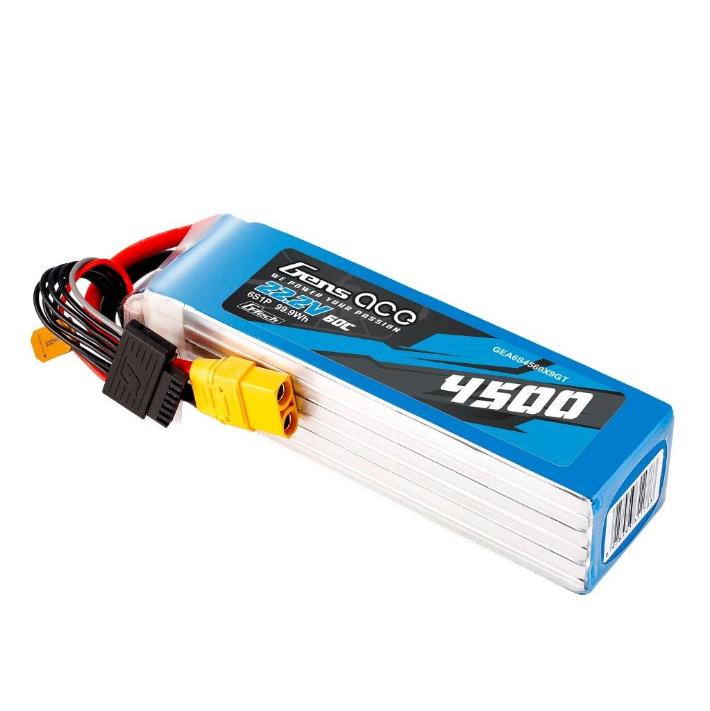 GensAce G-Tech 4500mAh 22.2V 60C 6S1P XT90 LIPO Battery Pack - 4